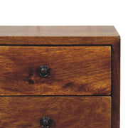 Solis 2-Drawer Chestnut Wall Mounted Nightstand