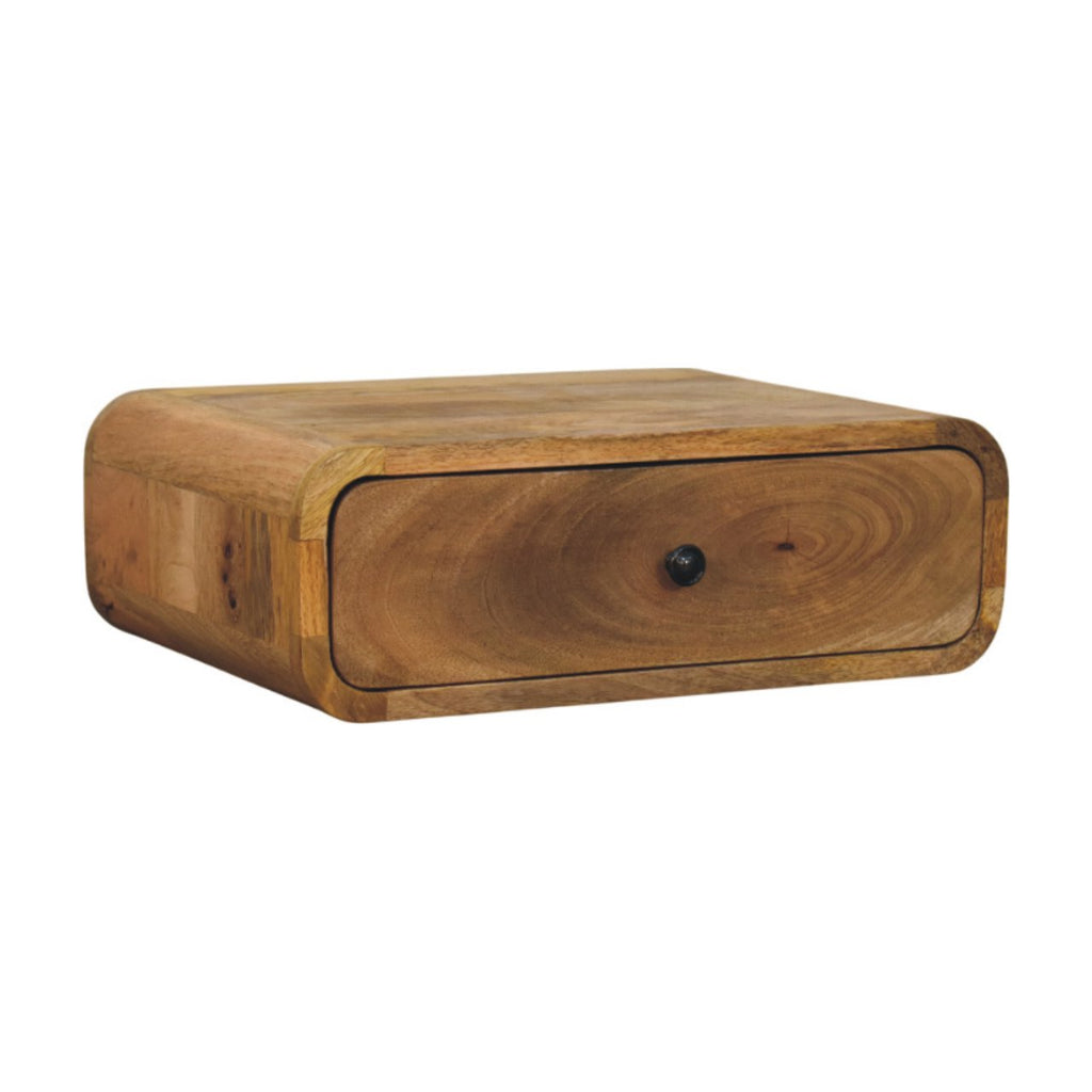 Avora Wall-Mounted Oak-ish 1 Drawer Nightstand