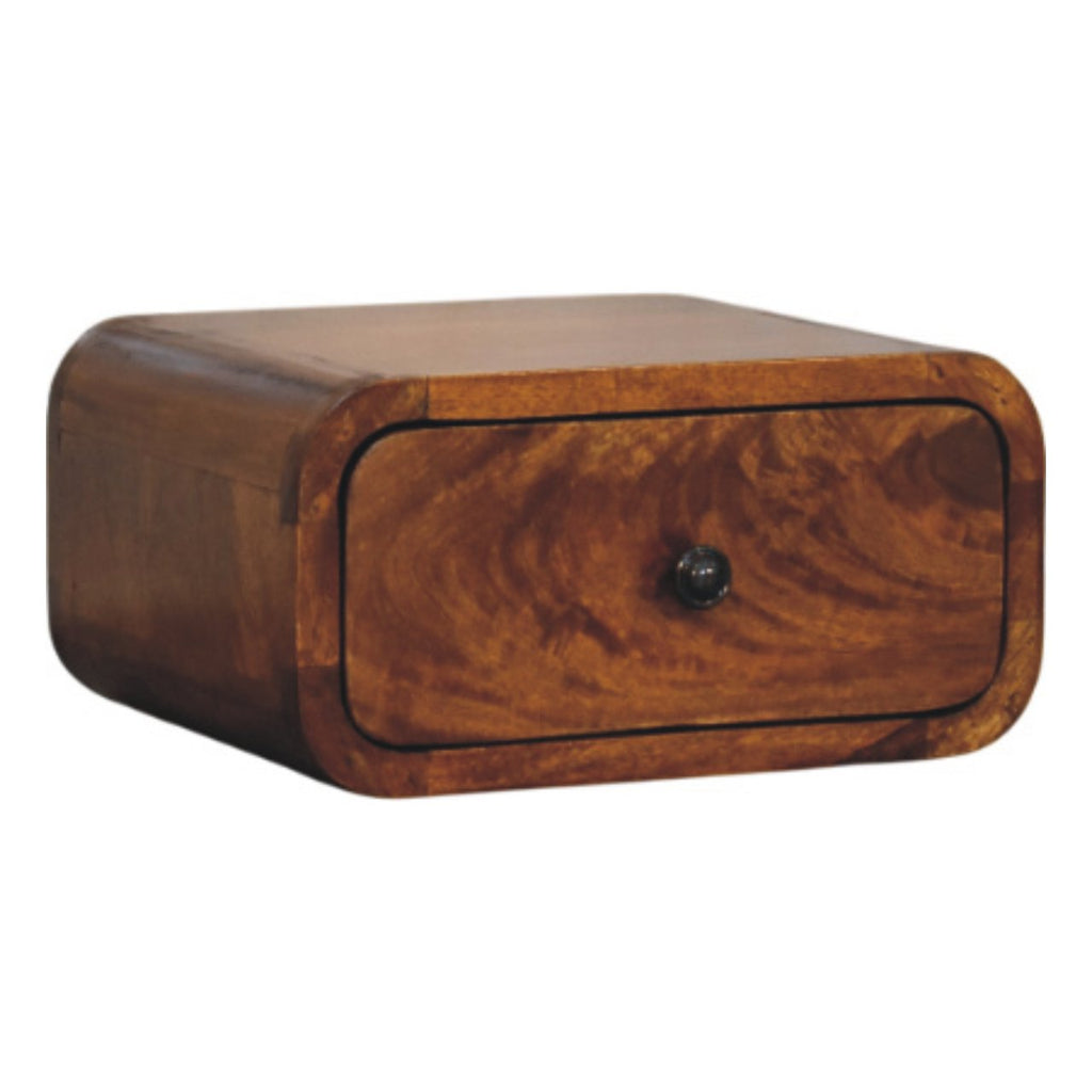 Avora Mini Wall-Mounted Chestnut 1 Drawer Nightstand