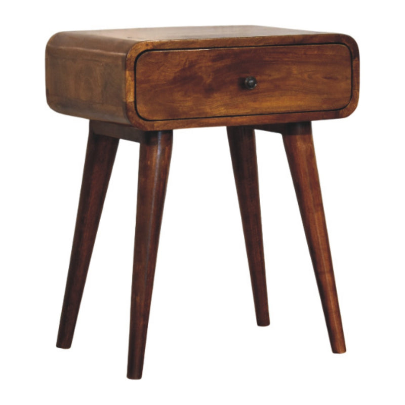 Avora Chestnut Nightstand with 1 drawer