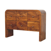 Darcy 3 over 3 Drawer Chest in Chestnut Finish