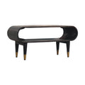 Curved Edge Media with Brass Accents
