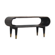 Curved Edge Media with Brass Accents