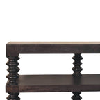 Spindle Shelf Console in Carbon Ash