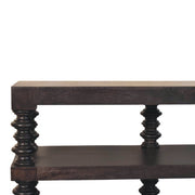 Spindle Shelf Console in Carbon Ash