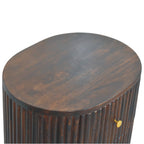 Curved Fluted 3-Drawer Bedside