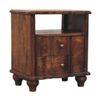 Lume Roasted Shelf Bedside Table