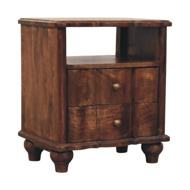 Lume Roasted Shelf Bedside Table