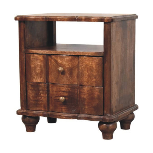 Lume Roasted Shelf Bedside Table