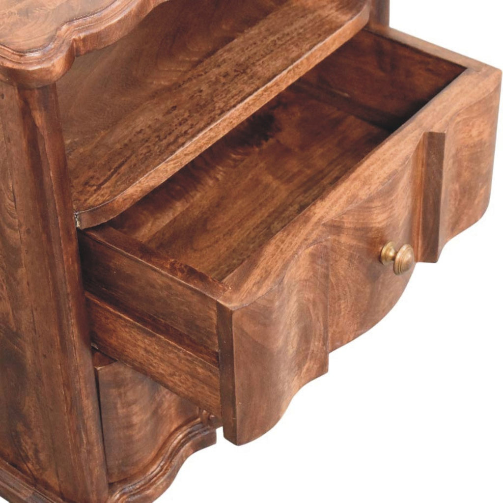 Lume Roasted Shelf Bedside Table
