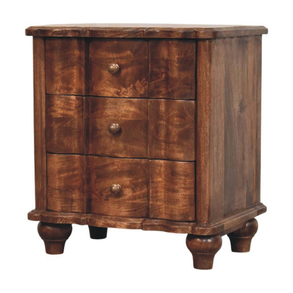 Lume Roasted Panelled Bedside
