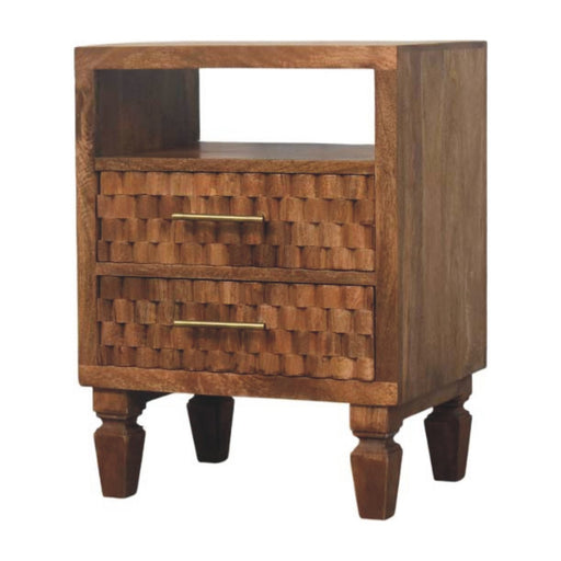 Cadiz Carved Open-Shelf Bedside
