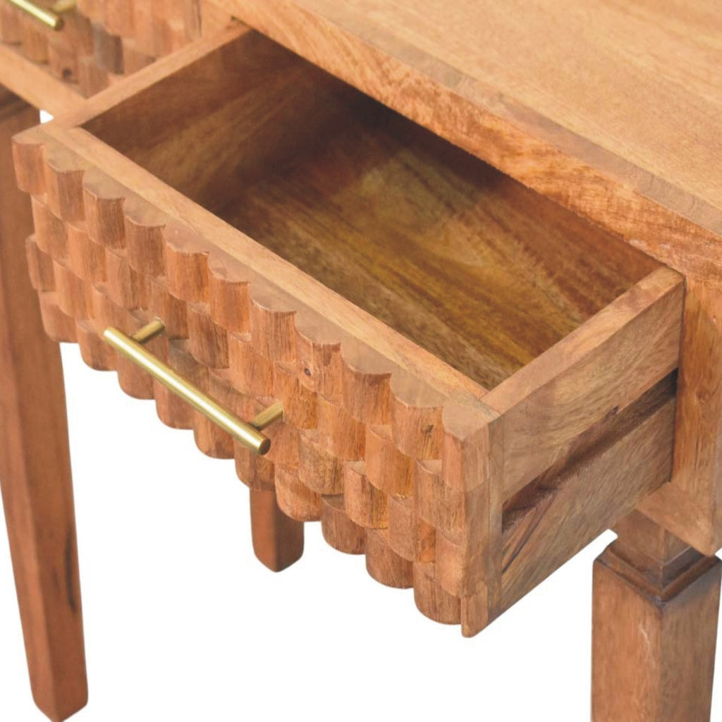 Cadiz Carved Twin-Drawer Console