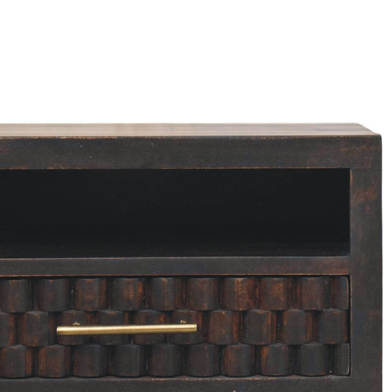 Cadiz Carved Open-Slot Bedside