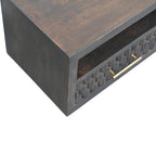 Cadiz Carved Open-Slot Bedside