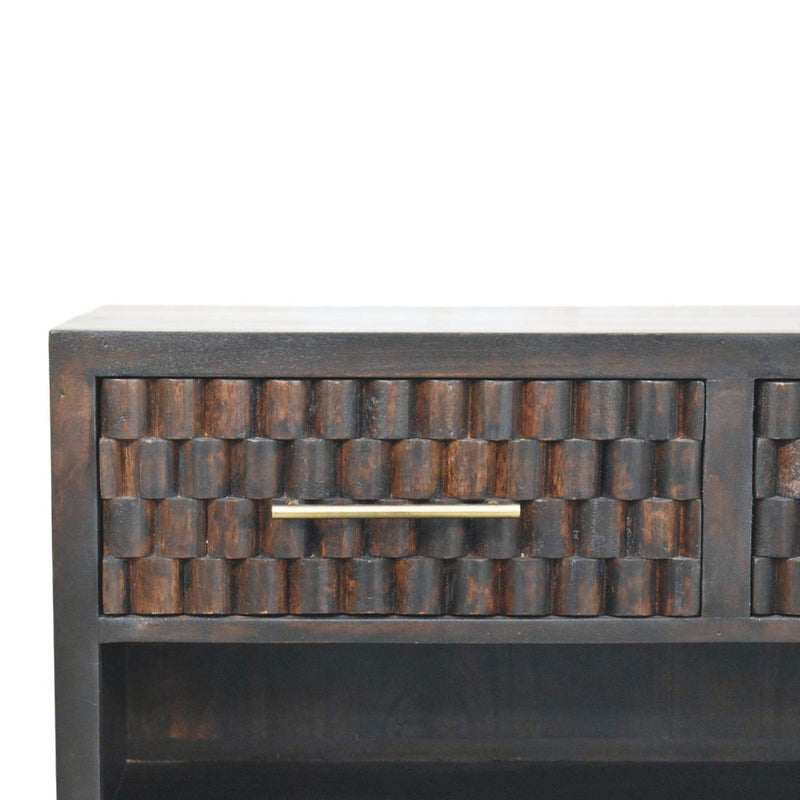 Cadiz Carved Shoe Storage Bench