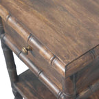 Bamboo Carved Bedside Table