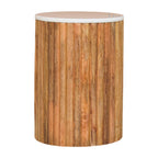 Fluted Marble Side Table