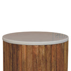 Fluted Marble Side Table