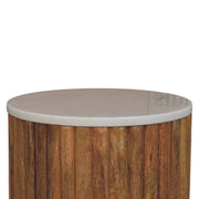 Fluted Marble Side Table