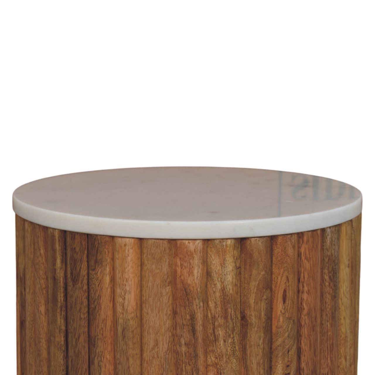 Fluted Marble Side Table