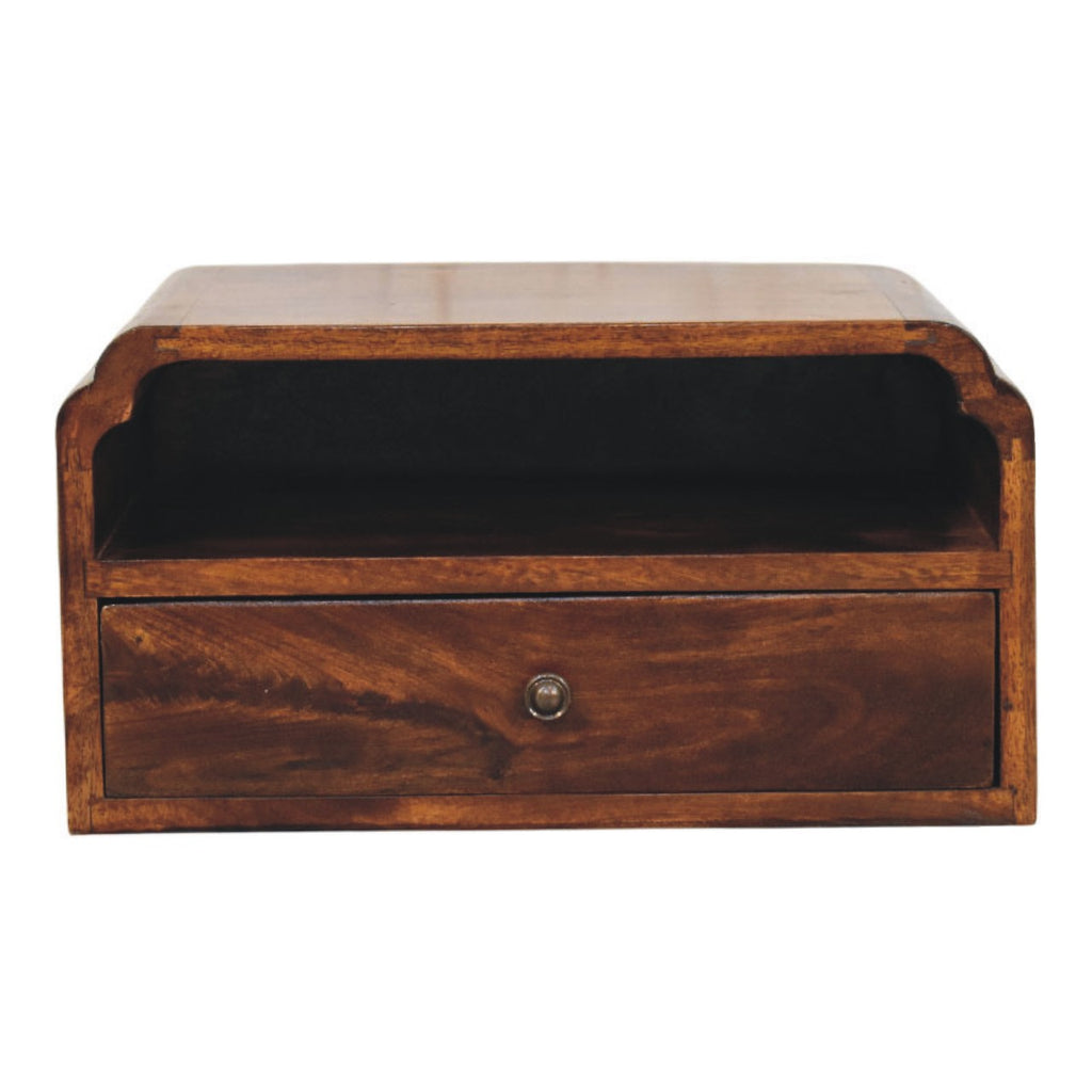 Avora Wall-Mounted Chestnut Bedside
