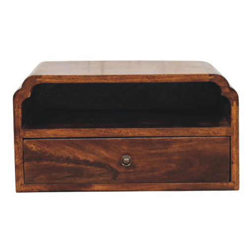 Avora Wall-Mounted Chestnut Bedside