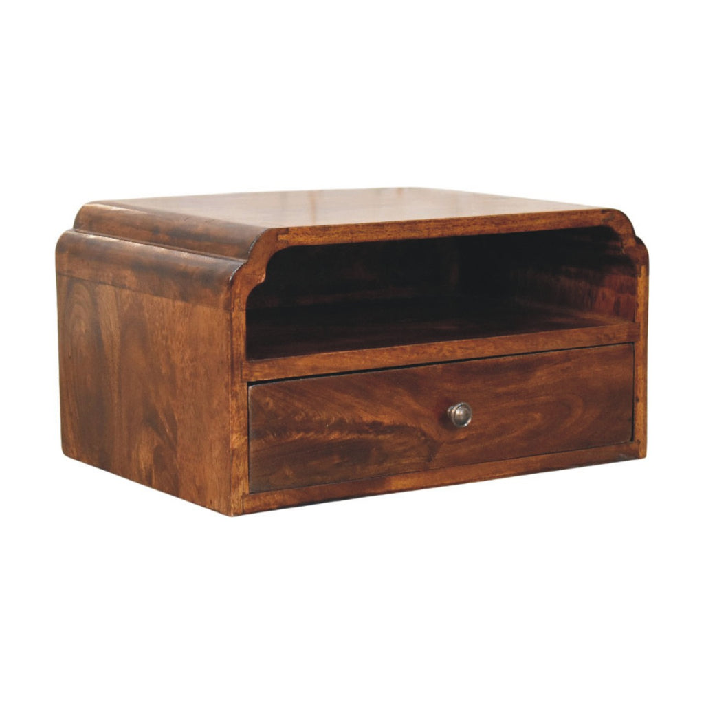 Avora Wall-Mounted Chestnut Bedside