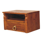 Turned Pillar Wall Nightstand