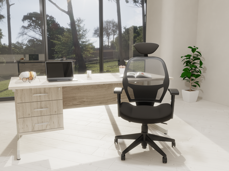 Dynamic Denver High Back Black Mesh Task Operator Chair