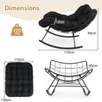 Indoor Outdoor Rocking Chair Oversized Egg Papasan Chair