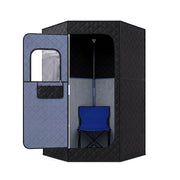 Portable Far Infrared Sauna Box with Heated Foot Pad and Remote Control