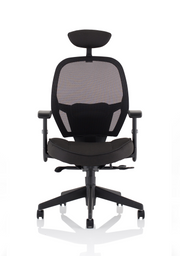 Dynamic Denver task operator chair with headrest - angle view