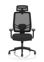Ergo Twist High Mesh Back Ergonomic Task Operator Office Chair with Arms - side view