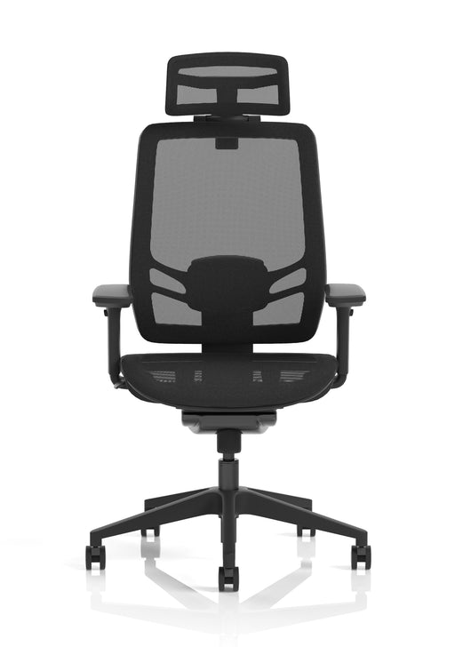 Regent High Mesh Back Ergonomic Task Operator Office Chair with Height Adjustable Arms - side view