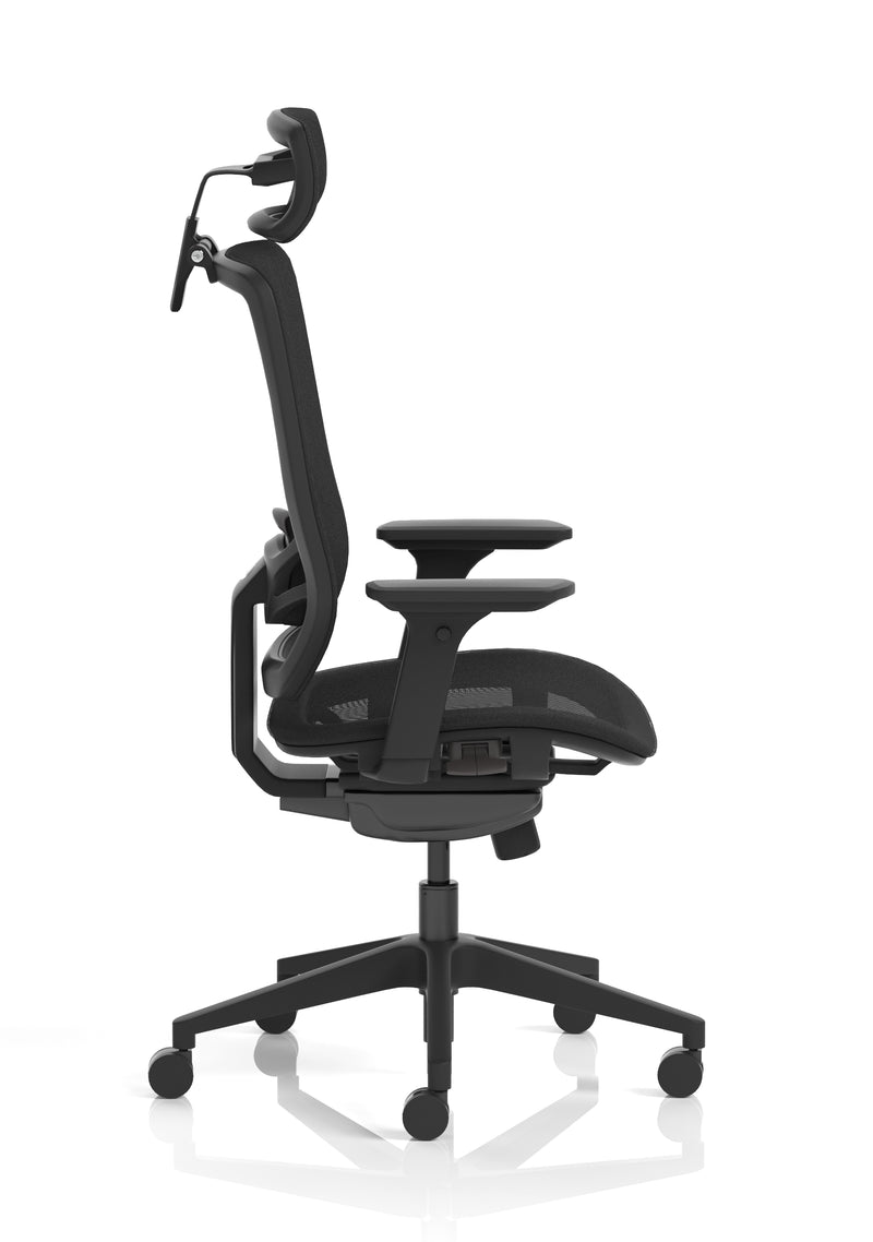 Regent High Mesh Back Ergonomic Task Operator Office Chair - bespoke fabric colour options