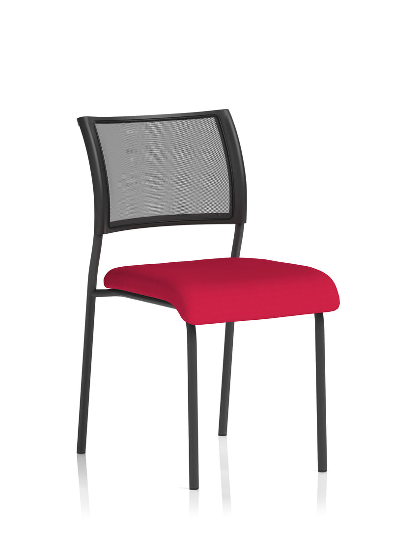 Brunswick Medium Back Stacking Visitor Chair - Stevia Blue Bespoke Fabric - front view