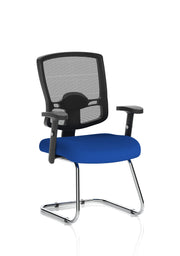 Portland Mesh Back Cantilever Visitor Chair - Bespoke Stevia Blue