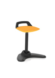 Spry Task Operator Stool – Bespoke Senna Yellow Fabric