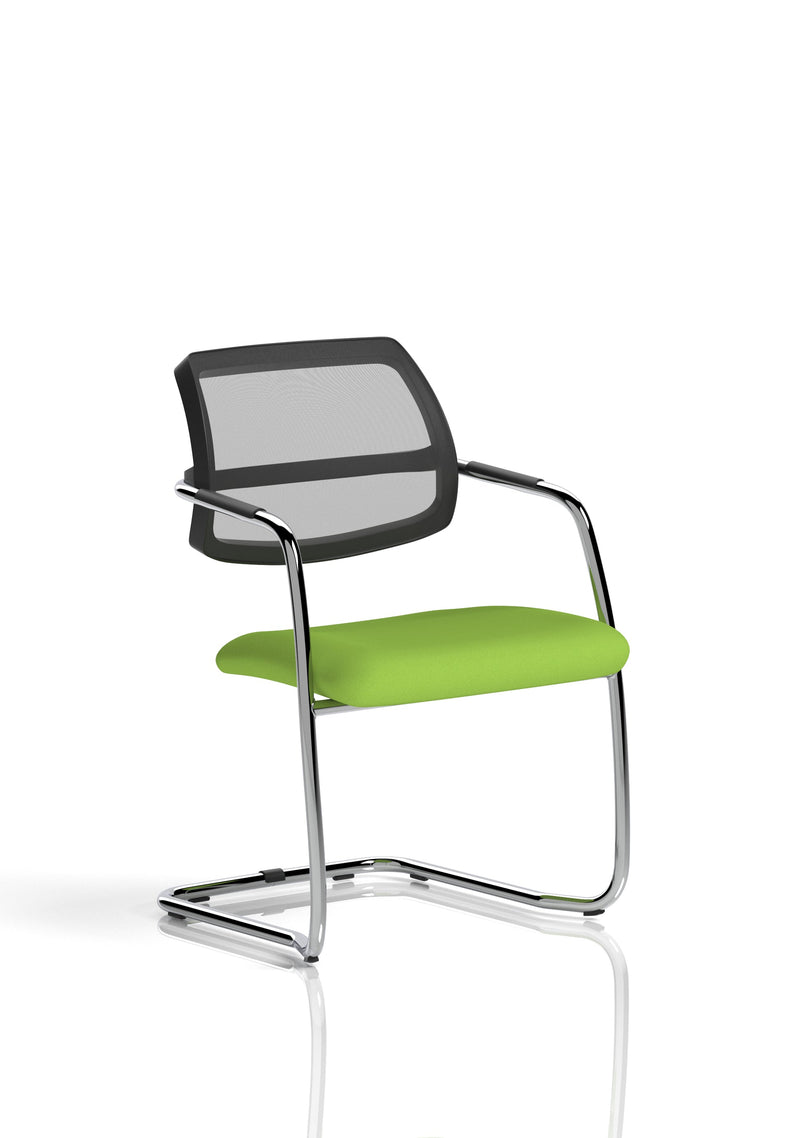 Swift Medium Back Cantilever Visitor Chair - Bespoke Myrrh Green
