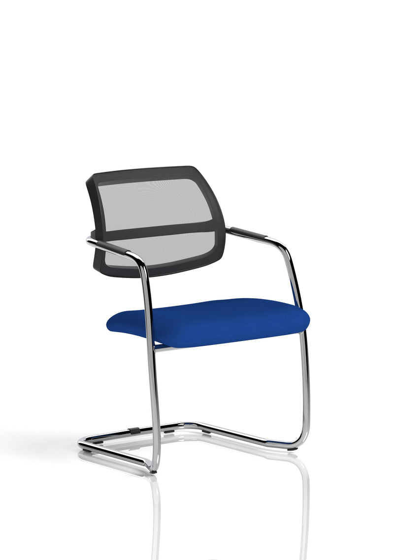 Swift Medium Back Cantilever Visitor Chair - Bespoke Stevia Blue