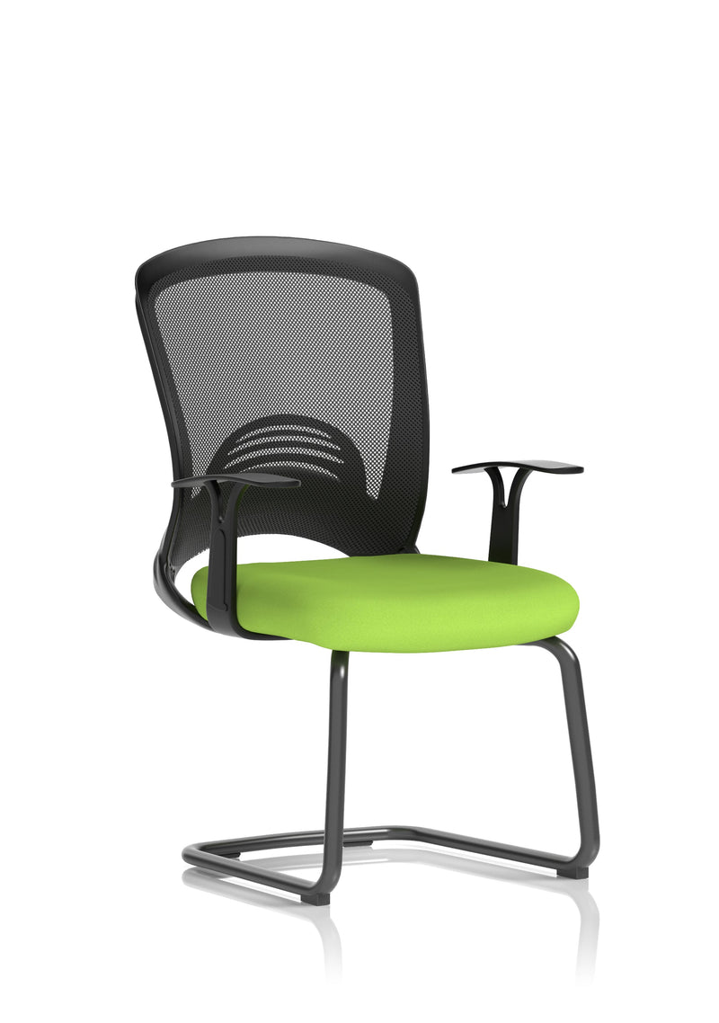 Astro Visitor Cantilever Leg Mesh Chair - Bespoke Myrrh Green