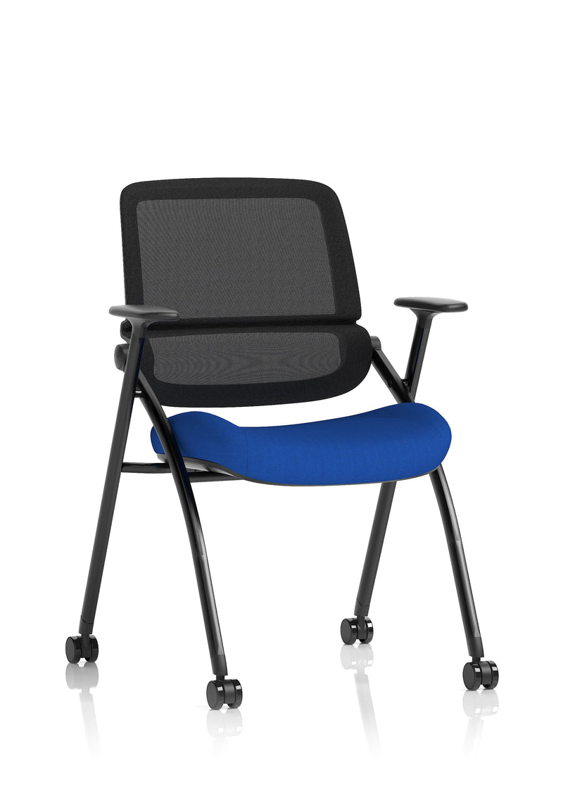 Capra Mesh Back Folding Office Training Chair - Bespoke Stevia Blue