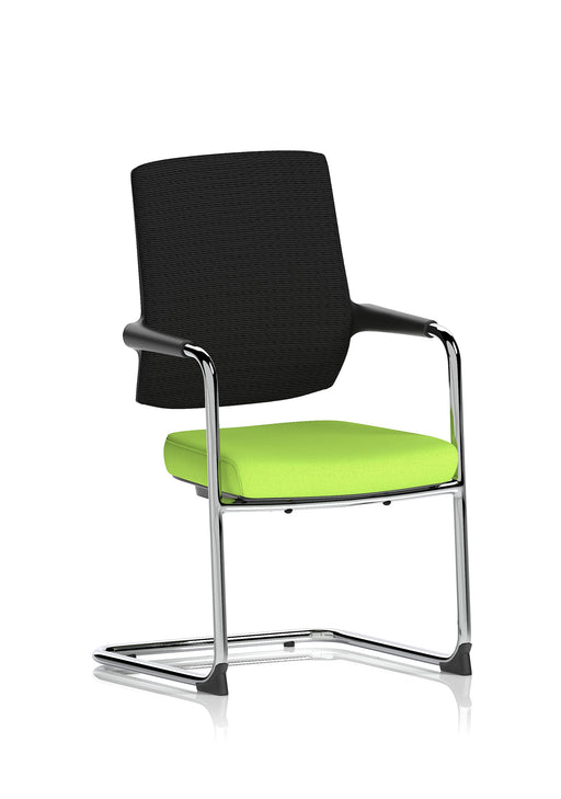 Vero Airmesh Back Cantilever Chair - Bespoke Myrrh Green