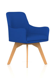 Carmen Wooden Leg Visitor Chair - Bespoke Stevia Blue
