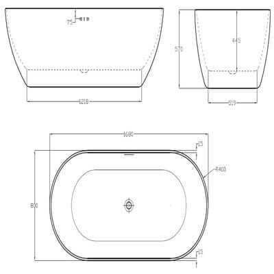 Summit luxury freestanding double ended bath - image 3