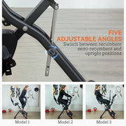 SPORTNOW Folding Exercise Bike with Arm Bands and Hand Pulse Sensor - image 5