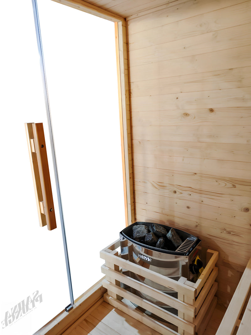 The Bronte Traditional Outdoor 1-2 Person Cabin Sauna By SaunaPlunge