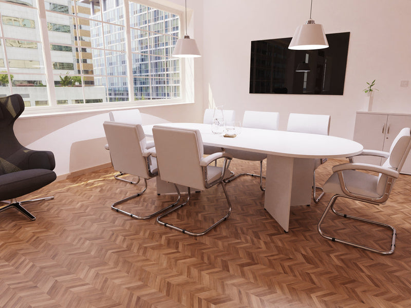 Desire Visitor Chair White - meeting room lifestyle