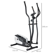 HOMCOM elliptical cross trainer with LCD monitor and adjustable resistance - view 5